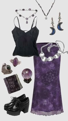 Witch Aesthetic Outfit, Hippie Goth, Witch Outfit, Fits Clothes, Dc Comic, Goth Aesthetic