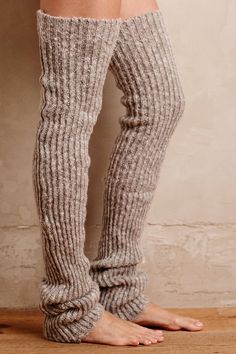 Ribbed Over-The-Knee Legwarmers | Pinned by topista.com Socks And Leg Warmers, Thigh High Leg Warmers, Crochet Leg Warmers, Knit Leg Warmers, Mode Crochet, Thigh High Socks, Knee Socks, Winter Wear, Leg Warmers