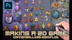 Making a 2D game - Cannonballers workflow in photoshop Burning Crusade, Battleship Game, Photoshop Youtube, Old Video, Game Character Design, Game Item, Game Character, Digital Painting