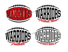 four football logos with the words wildcatss and wildcats's in red on white