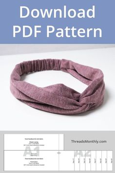 the headband pattern is shown in purple