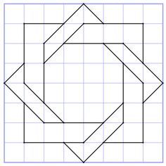 an image of a square in the shape of a star with lines drawn on it