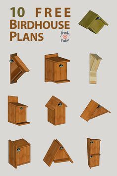 the 10 free birdhouse plans are available for purchase