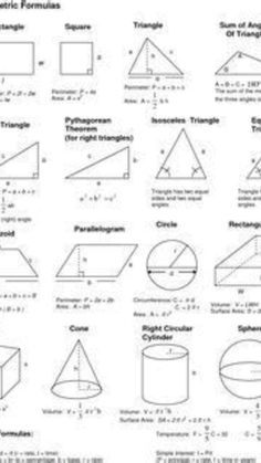 the worksheet is filled with diagrams for different shapes and their corresponding names,