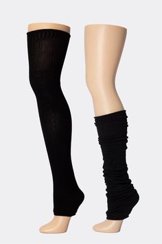 The thigh high leg warmers can be worn pulled straight or scrunched at the ankle. These leg warmers can be worn layered over tights or on their own and can be pulled down to cover the heel if desired. SIMILAR STYLE ALERT: If you love our thigh high leg warmers, consider the acrylic leg warmer as an addition or alternative. * All sales final. No returns or exchanges allowed. • Made in Los Angeles, Calif.• Ribbed End is Up.• Approximate leg length is 24” • 85% Polypropylene / 13% Nylon / 2% Elasta Thigh High Black Socks, Black Thigh Highs, Ballet Leg Warmers, Fishnet Thigh Highs, Leg Accessories, Thigh High Leg Warmers, Black Leg Warmers, Fur Leg Warmers, Flare Jeans Outfit