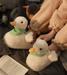 Color: White/ Dark Gray. Please see the size chart to choose the right size. Duck Slippers, Cute Cartoon Couple, Slippers Cute, Cartoon Couple, Plush Slippers, Winter Slippers, Fur Slippers, 15th Birthday, White Ducks