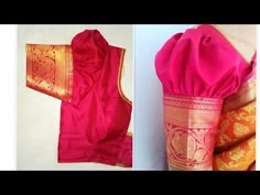 Puff Sleeve Blouse Back Neck Designs, Buf Sleeve Blouse Design, Paf Sleeves Design Blouse, Blouse Design For Border Saree, Puff Hands Blouse Designs For Pattu Sarees, Puff Hands Blouse Designs Latest, Border Saree Blouse Designs, Blouse Hand Designs Pattern, Puff Sleeve Design