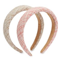 Never have to worry about a bad hair day again! Our set of 2 tweed padded headbands for girls, women, and kids will ensure your hairstyle stands out from the rest. The polyester material is lightweight and comfortable to wear for long periods of time while out shopping, at work, or simply lounging at home. The light pink and beige colors will effortlessly elevate your outfit for an upcoming party, wedding, or date night. These cute headbands are a must-have hair accessory to add to your collecti Padded Headbands, Thick Headbands, Stylish Headbands, Rhinestone Material, Padded Headband, Cute Headbands, Rhinestone Hair, Crystal Headband, Rhinestone Headband