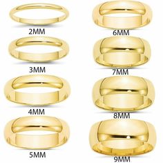 an image of wedding rings sizes chart