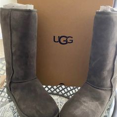 Excellent Condition As You Can See From Photos. Gray Ugg, Womens Uggs, Winter Rain, Ugg Shoes, Rain Boots, Women Shoes, Boots, Grey, Women Shopping