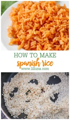 how to make spanish rice in a cast iron skillet, and then it's cooked