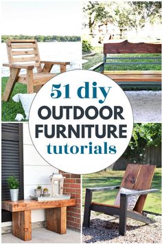 the ultimate diy outdoor furniture guide for beginners to make them look like they're