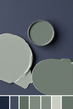 some paint colors are being used to create an image