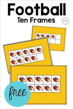 football ten frames with free printables