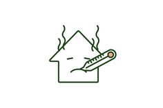 Sick building syndrome RGB color icon. Chemical radiation, dangerous materials for home. Illness symptoms. Unhealthy environment. Infection in house. SBS metaphor. Isolated vector illustration . If you are interested in custom design or want to make some adjustments to purchase the product, don't hesitate to contact us! bsd@bsdartfactory.com 