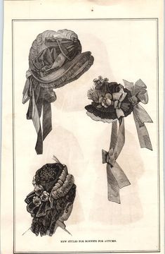 This measures roughly 5x8. Pulled from a 1878 Issue of Peterson's Magazine. See pics for condition. Measurements are approximate. Ladies' Bonnets New Styles - Victorian Fashion Plate - 1878 Original Plate TJ7-L2 1870s Hats, Victorian Hats, Natural Form, Natural Forms, Fashion Plates, Historical Fashion, Victorian Fashion, Art Reference, Etsy Accessories