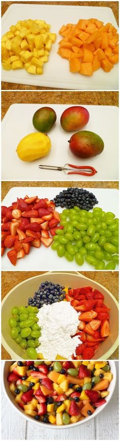 different types of fruit are arranged in the shape of an italian flag, and on top of each other