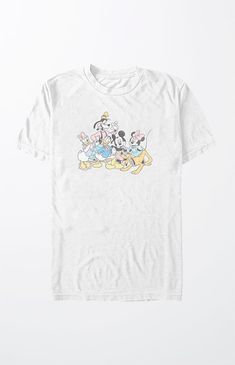 who knew that dressing "mousey" could be so cute! celebrate walt disney's most iconic character with these officially licensed mickey mouse and friends styles! this super cute tee features short sleeves, a crew neckline, and a custom front graphic.

solid color tee
short sleeves
crew neckline
front graphic
regular fit Cute Disney T Shirts, Princess Doodle, Cute Disney Shirts, Disney Fits, Disney World Shirts, Friends Group, Tall Hoodies, Plus Size Swim, Disney Shop