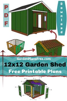 the 12x16 garden shed with free printable plans and instructions to build it