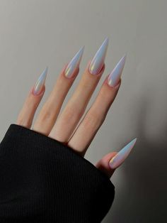 Sharp Nails, Punk Nails, Tie Dye Nails, Edgy Nails, Pointed Nails, Chic Nails