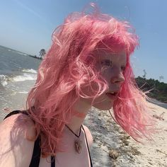 BEACH EPISODE!! . . . . . . . . . Ignore dumb hashtags🎀💕 . #xyzbca #fyp #emo #alt #altgirls #eyeliner #contacts #coloredcontacts #hellokitty #sanrio #4u #pretty #summer #meow #cute #cluttercore #recording #karen #pinkhair #core #aesthetic #warm #bikini #beach #jellyfish #discover #meme #cutie #patootie #model Light Pink Short Hair, Alt Pink Hair, Emo Pink Hair, My Core Aesthetic, Pink Hair Aesthetic, Beach Episode, Meow Cute, Coral Hair, Alt Girls