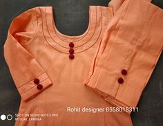 Dresses Kurti, Dress Designing Ideas, Kameez Design, Suit Neck Designs, Designs Dress, Churidar Neck Designs, Kurti Sleeves Design