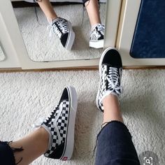 Vans Old Skool Checkerboard Mens 6 , Women’s 7.5 Brand New! Never Worn! With Tags! Will Be In A Different Vans Box, I Threw The Original Away When I Bought Them. Vans Women Checkered, Chackerboard Vans, Vans Checkerboard Outfit Women, Vans Checkerboard Outfit, Old Skool Outfit, Vans Old Skool Checkerboard, Vans Authentic Shoes, Black And White Vans, Vans Outfit