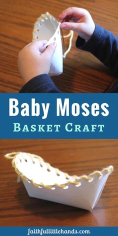 baby mosses basket craft for toddlers to make with paper and glue on the inside