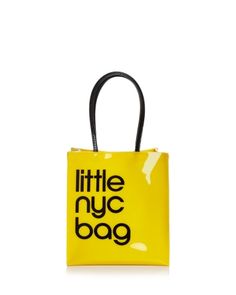 Bloomingdale's Little Nyc Bag - Exclusive Medium Shopping Bag With Top Carry Handle, Modern Medium Shopping Bags, Logo Tote Bag For Shopping, Rectangular Shoulder Bag With Logo For Shopping, Trendy Medium Shoulder Bag For Shopping, Chic Medium Shopping Bag, Trendy Logo Bags For On-the-go, Trendy On-the-go Bags With Logo, Yellow Shopping Bags