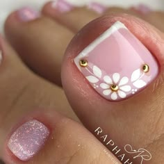 Pedicure Designs, Nails Manicure, Toe Nail Art, Manicure Y Pedicure, Nail Art Hacks, Manicure E Pedicure, Nail Manicure, Manicure And Pedicure