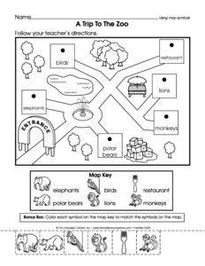 the zoo worksheet with pictures and words to help students learn how to read