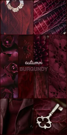 red and purple color scheme with the words autumn burgundy