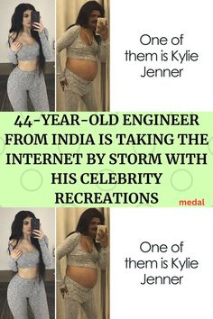 a woman in four different poses with the caption, one of them is kylie jenny