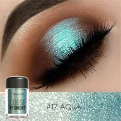 Make Your Eyes Super Shimmery! Glitter-Based And Metallic Pigments Will Make Your Eyes Sparkle From A Distance. Powder Applies Smoothly And Streak Free. Long Lasting And Waterproof. For Any Special Occasion From A Wedding Or Night Out. Brand New And Sealed Loose Pigment Metallic Eyeshadow From Focallure That Will Give Intense Color Payoff. Net Wt 4.5g Color Aqua #17 Loose Powder Makeup, Make Up Designs, Glitter Eye Shadow, Eye Pigments, Glitter Eye, Metallic Eyeshadow, Loose Pigments, Pigment Eyeshadow, Perfect Eyes