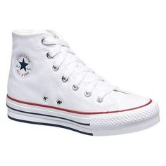 In a classic silhouette, the Converse Kids Chuck Taylor All Star Eva Lift Hi offers everyday comfort and cultural authenticity in high platform. Size: 11.5.  Color: White.  Gender: unisex. White Casual Platform Sneakers With Closed Toe, White Closed Toe Casual Platform Sneakers, Casual White Closed Toe Platform Sneakers, White Cotton Platform Canvas Shoes, White Canvas Shoes With Round Toe For School, Converse Skate Shoes With Vulcanized Sole, White Cotton Converse Platform Sneakers, White Cotton Platform Sneakers With Round Toe, White Cotton Round Toe Platform Sneakers