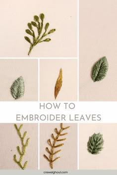 how to embroider leaves in embroidery