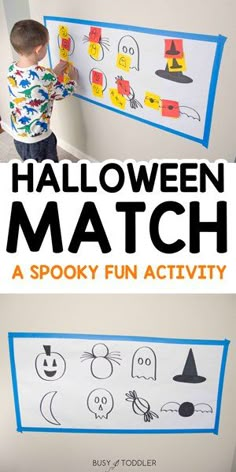 halloween match activity for kids to make