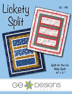 Lickety Split Quilt As You Go Crib Quilt Pattern, Kids Quilts, Wedding Quilt, Quilt As You Go, Pdf Quilt Pattern, Quilt Guild, Quilt Designs, Crib Quilt, Fabric Strips