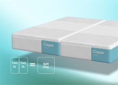 the casper mattress is shown with two different layers