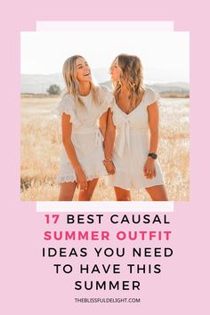 These are some of the best casual summer outfit ideas for women. Also has some summer work casual outfit ideas. Summer Outfit Ideas For Women, Outfits For Summer