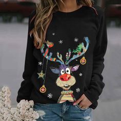 Gender:Men's,Women's,Couple's,Unisex; What's in the box:Top; Types:Pullover,Ugly Christmas Sweater / Sweatshirt; Holiday:Christmas; Style:Christmas; Occasion:Festival,Party; Material:Polyster; Age Group:Adults'; Characters:Reindeer; Cosplay Works:Christmas; Pattern:3D,Anime; Design:Graphic; Listing Date:08/28/2023; Production mode:External procurement; Print Type:3D Print Printed Hoodies Sweatshirts, Loose Pullover, Round Neck Sweatshirts, Round Neck Sweaters, Pullover Designs, Solid Clothes, Fall Sweaters, Casual Pullover, Casual Sweatshirt