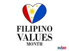 the logo for the philippines value month, with an image of a heart and stars