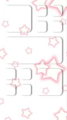 pink and white stars are arranged in the shape of rectangles on a white background