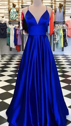 Blue Long Prom Dress, Graduation Party Dresses, Plus Size Formal, Plus Size Formal Dresses, School Dance