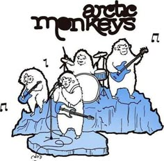 the arctic monkeys are playing music on an iceberg