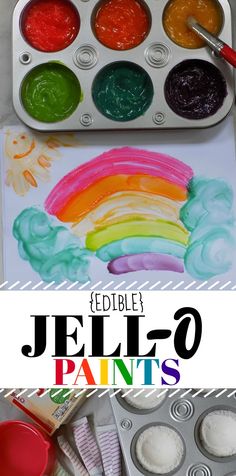 edible jello - o paints for toddlers to use in their art projects and crafts