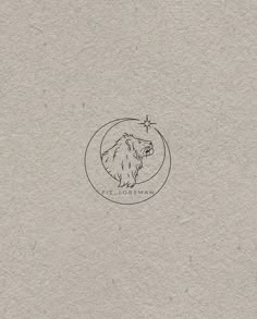 a drawing of a dog in a circle