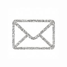 an envelope made out of silver glitter