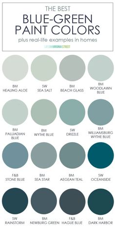 the best blue - green paint colors