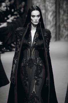 Morticia Addams, Gothic Wedding, Addams Family, Fantasy Clothing, Fantasy Fashion, Dark Fashion, Mode Vintage, Looks Style, Mode Inspiration